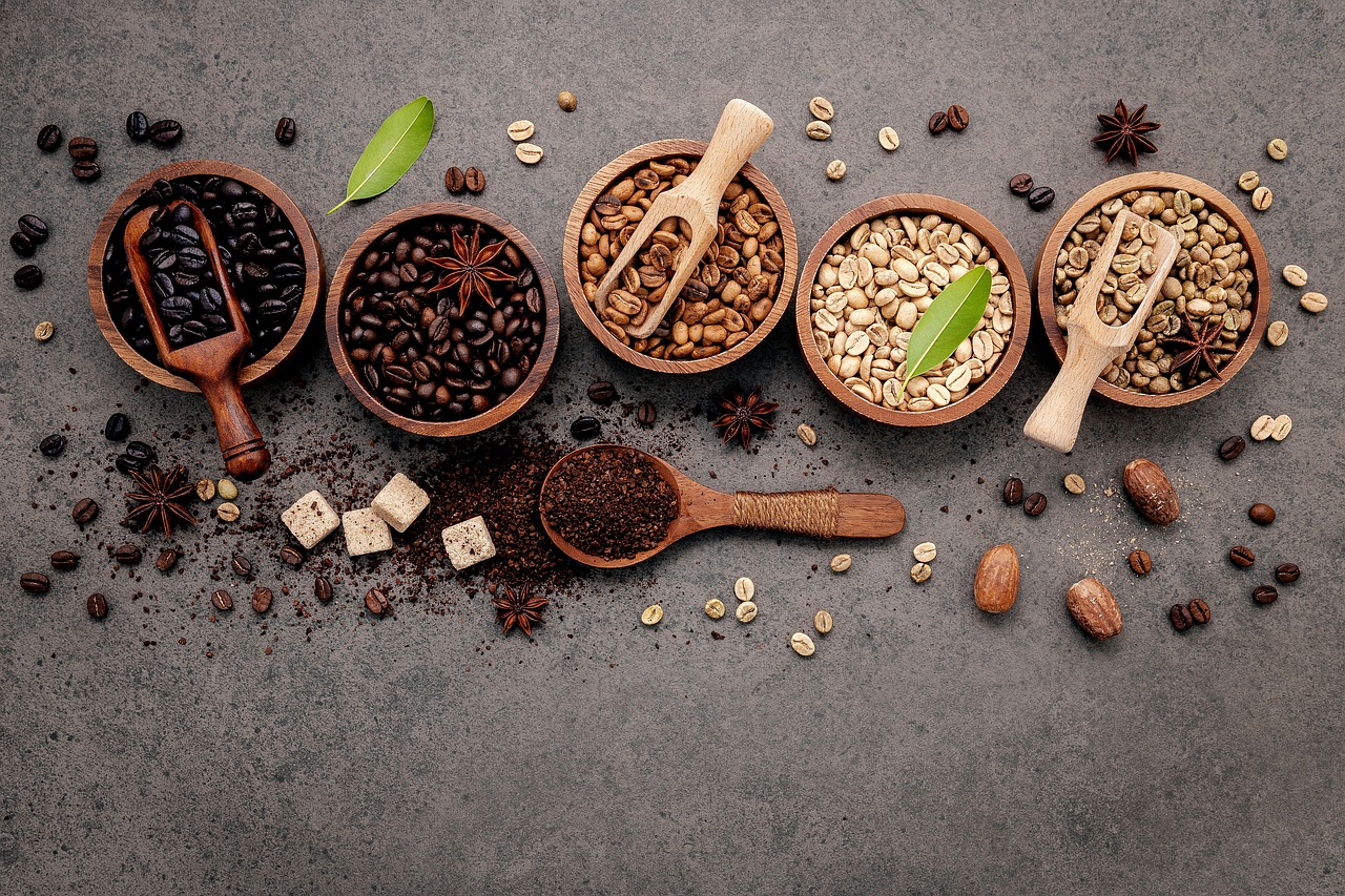 coffee beans, flat lay, background-5959809.jpg
