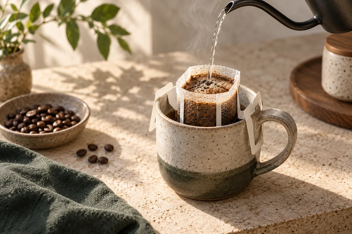 Drip coffee bag : mode d’emploi en 4 étapes